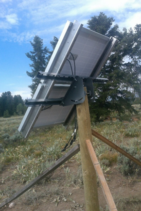 Solar panel attached.