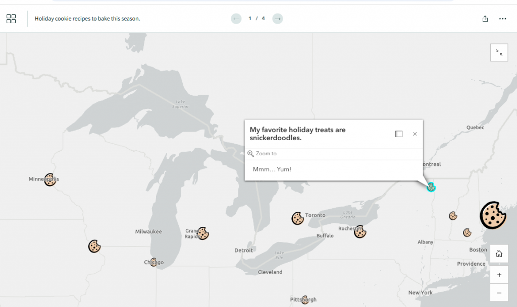 Map of users favorite cookies