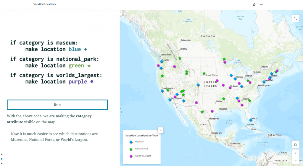 Sample Vacation Options Map